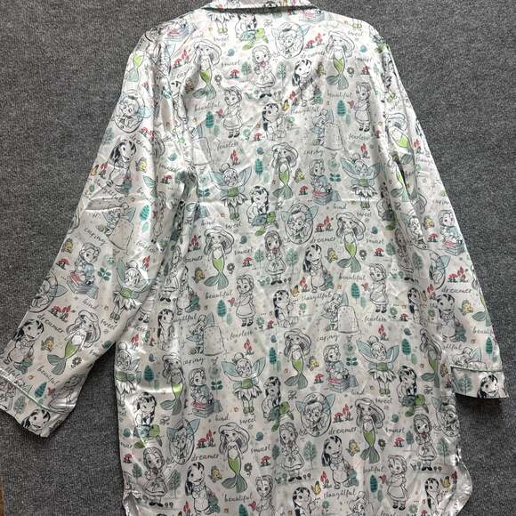 Disney Animators Collection Women's Princess Characters Satin Sleep Shirt - Picture 3 of 3